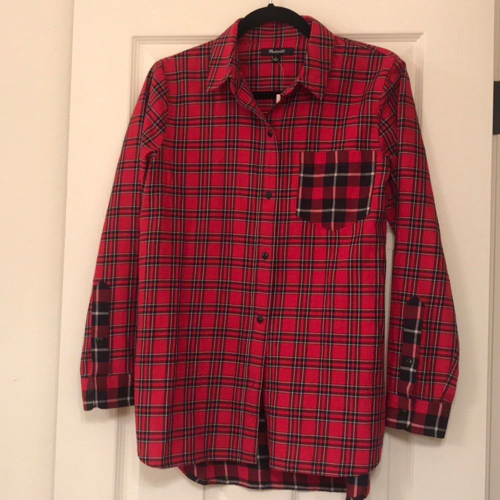 New with tags Madewell flannel plaid shirt